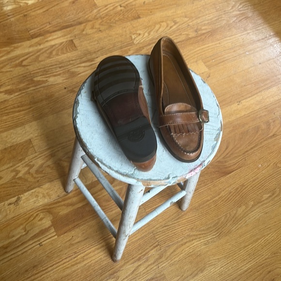 Vintage Genuine Leather Cognac Loafers - Picture 2 of 4